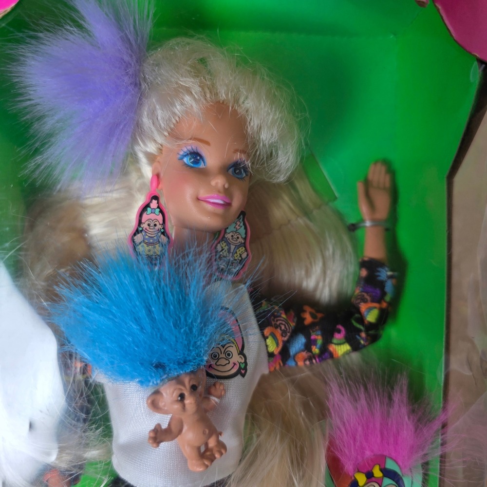 vintage Troll Barbie Doll Mattel Totally Cool Fun Fashion Hair 10257 NRFB 1992